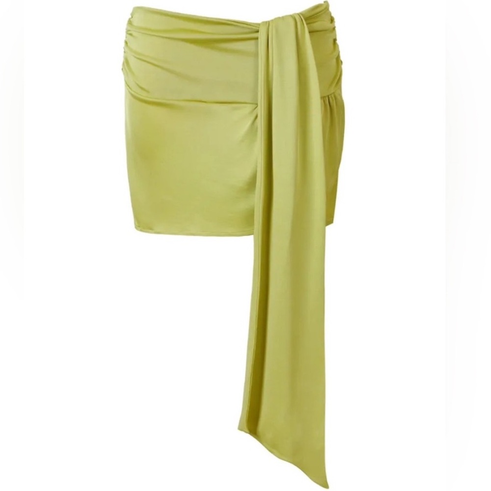 NWT Asta Resort Chloe Mini Skirt Chartreuse Revolve